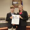 Jack received a  proclamation from Suffolk County Legislator Bridget Fleming